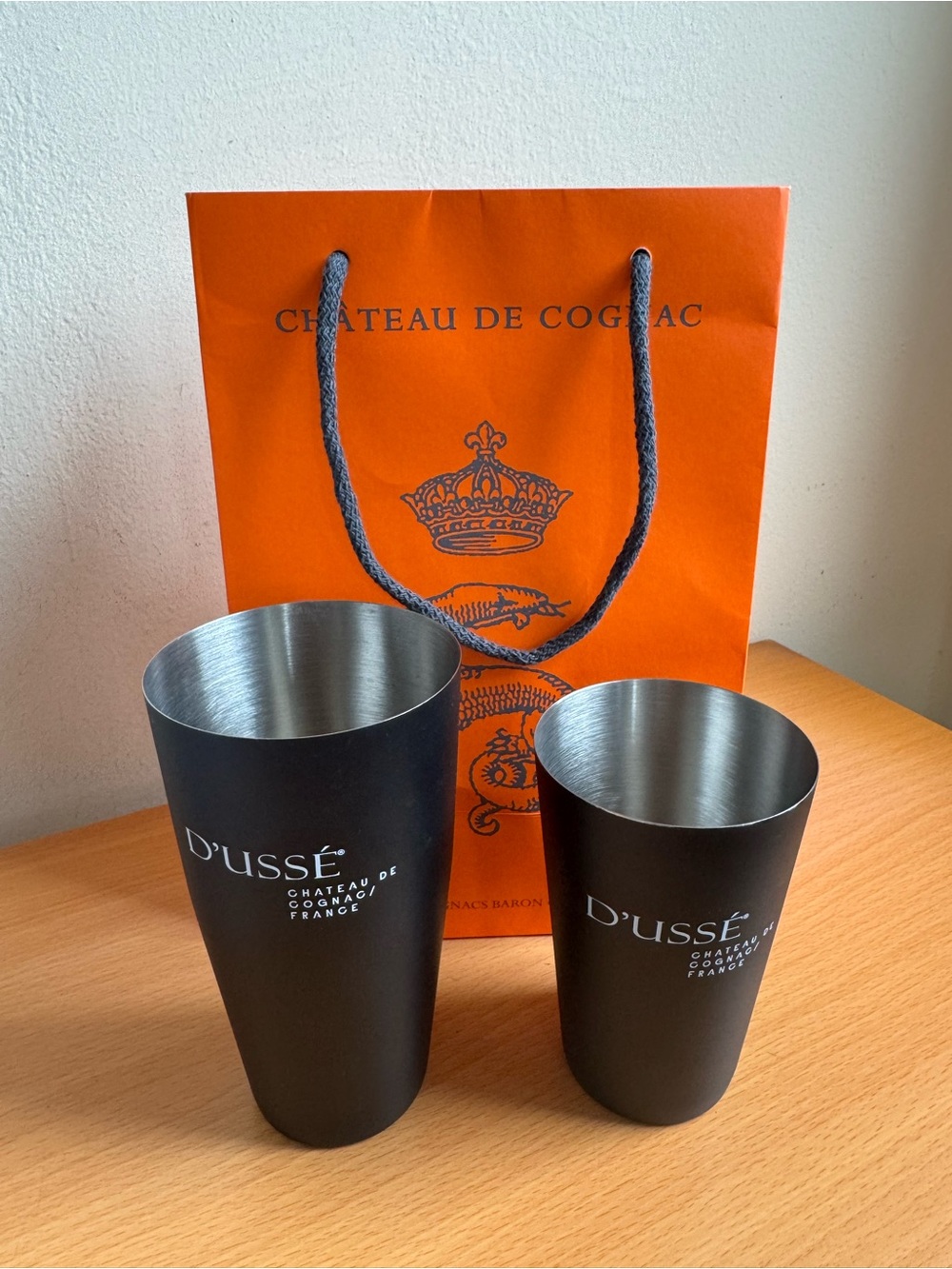 D'USSE STAINLESS STEEL BOSTON COCKTAIL SHAKER SET 28 oz NEW